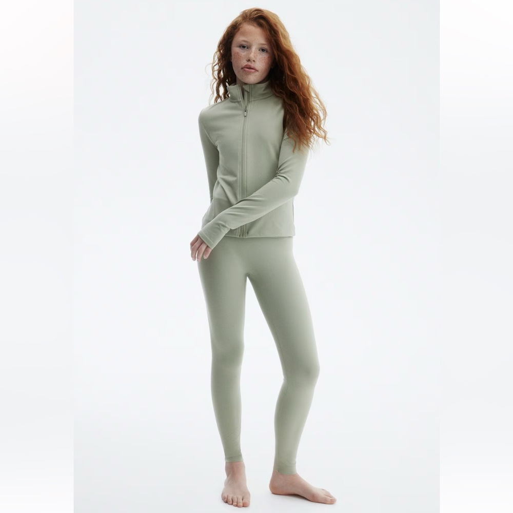 H&M Soft Sage Green Activewear Set Toddler